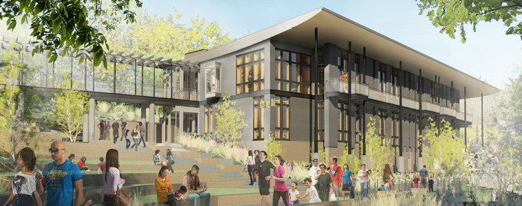 Artist renderings of the new Frick Environmental Center in Pittsburgh. Photo: Pittsburgh Parks Conservancy