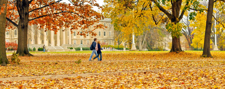 Students walk through campus at Penn State University in State College, Pennsylvania. Photo: PSUpix via FLickr