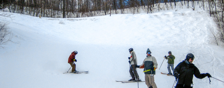 Skiers hit the slopes at Blue Knob Mountain Resort near Claysburg, Pennsylvania. Photo: Rudi Riet