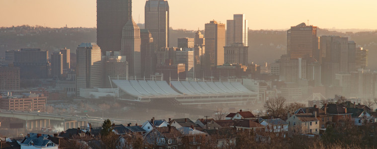 On many days, Pittsburgh's air pollution is hard to ignore. Even with recent improvements in air quality, Allegheny County still does not meet federal air-quality standards for fine-particulate pollution. Photo: Matt Niemi via Flickr