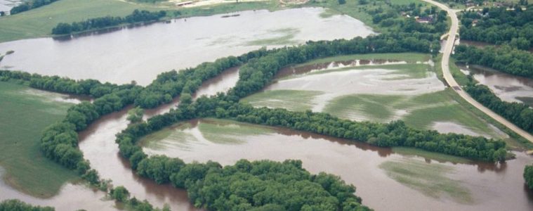 flooded river