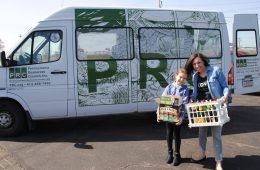 Glass recycling van