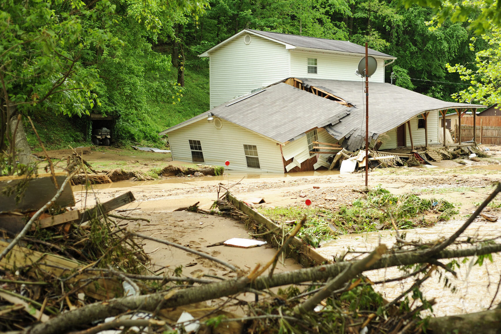 damaged home