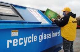 glass recycling bin