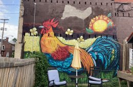 rooster mural