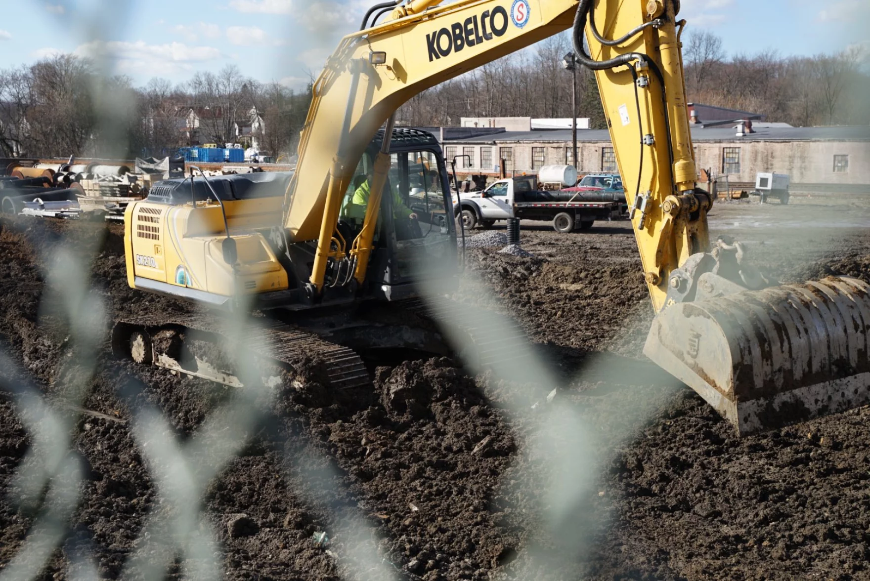 Heavy equipment moves dirt