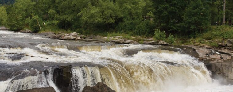 Waterfalls and rapids along the Youghiogheny River